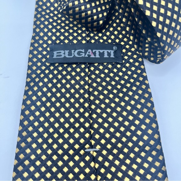 Bugatti Black and Gold Silk Tie - Picture 2 of 4